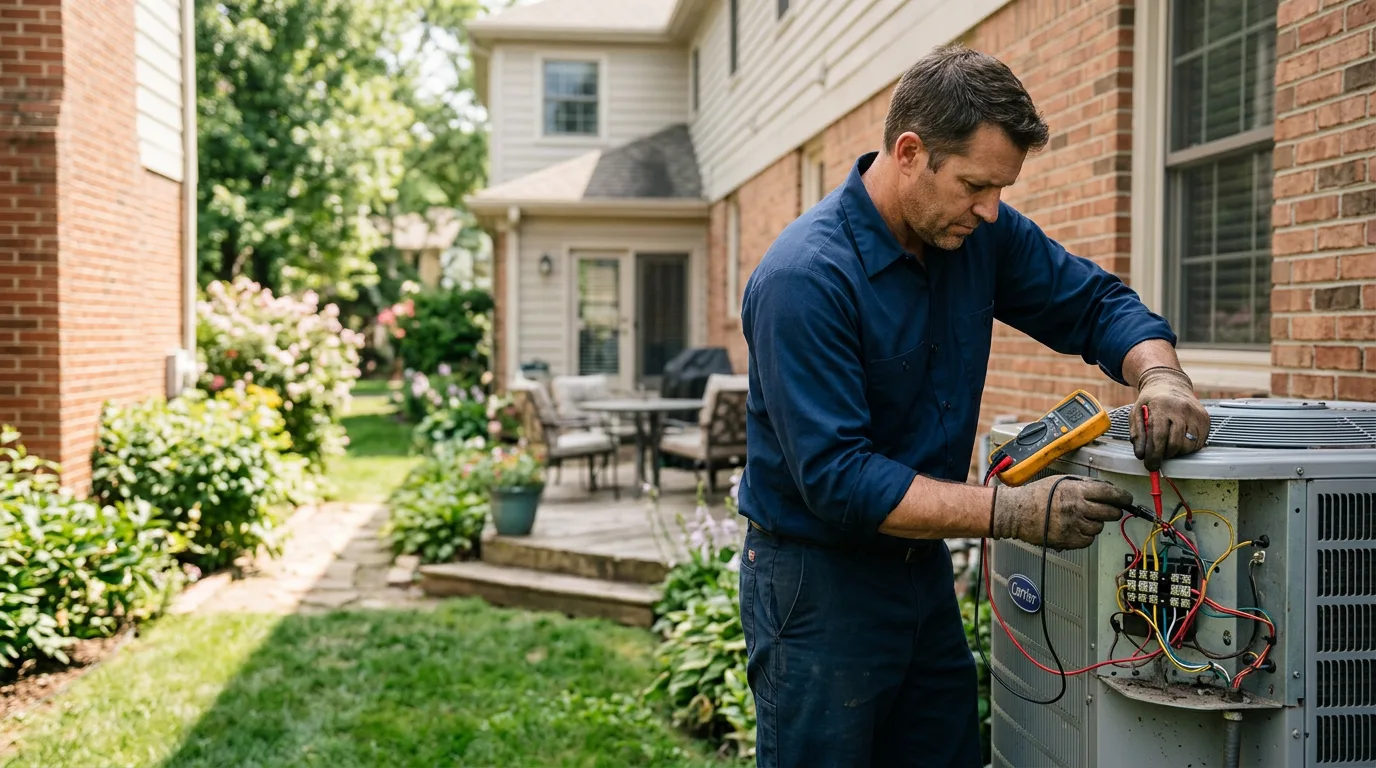 HVAC technician working near Beldenville, WI